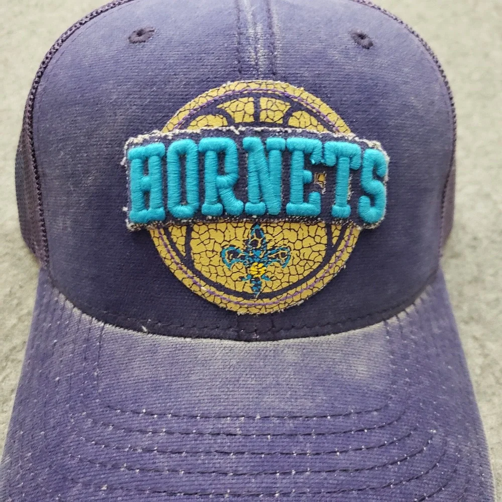 NEW Charlotte Hornets Hat Cap Snap Back Purple Blue Adidas NBA Basketball Men A4